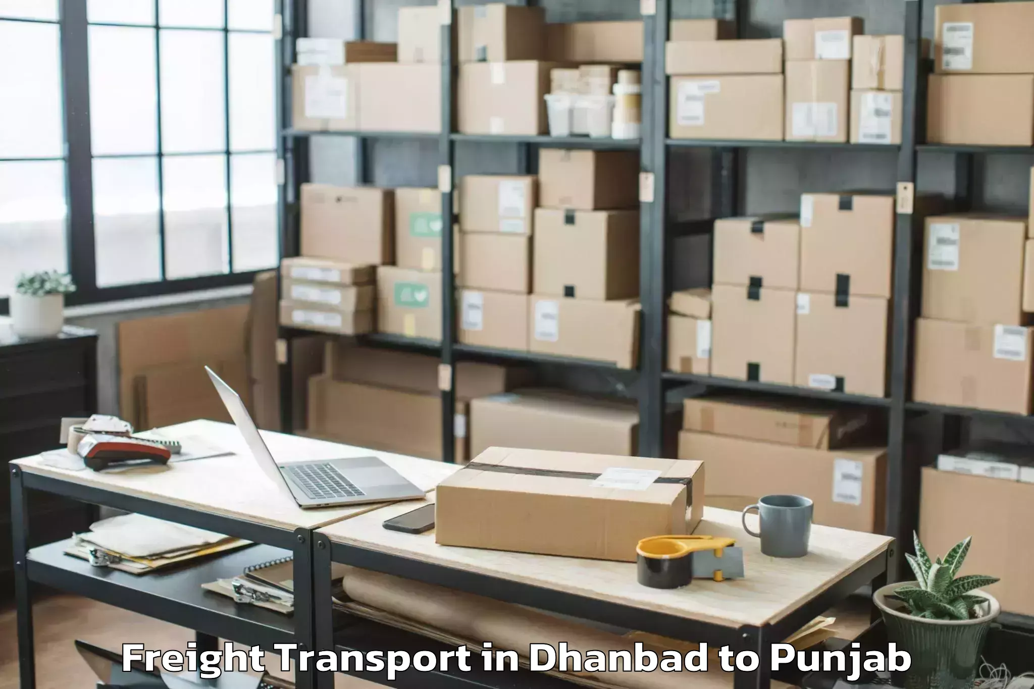 Book Dhanbad to Badhni Kalan Freight Transport